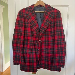 Vintage Plaid Pendleton Blazer